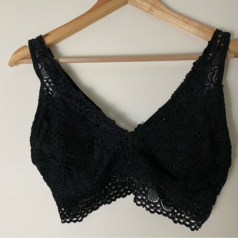 Black lace bralette Medium